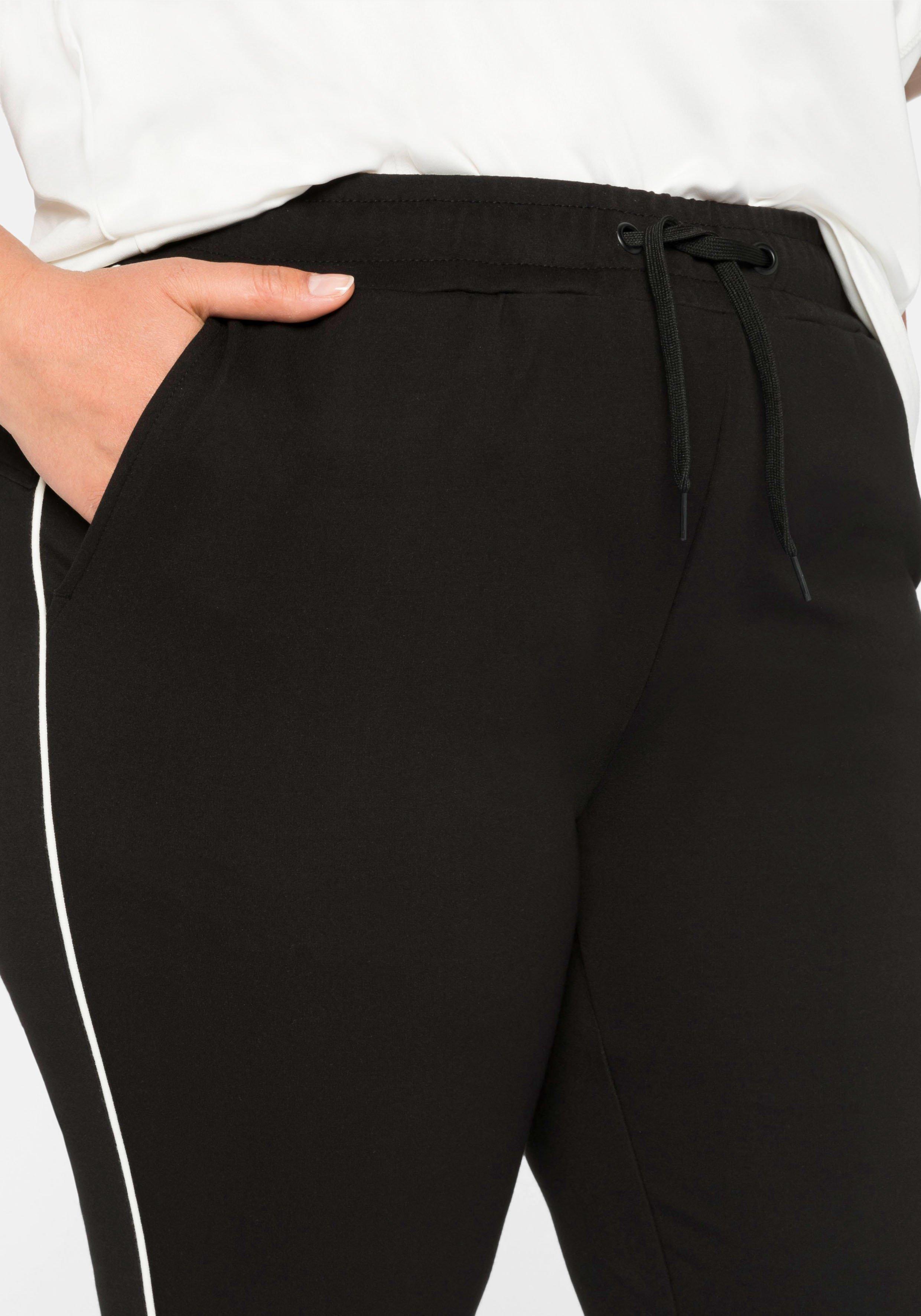 Jogginghose mit Kontrastpaspel und Bündchenabschluss