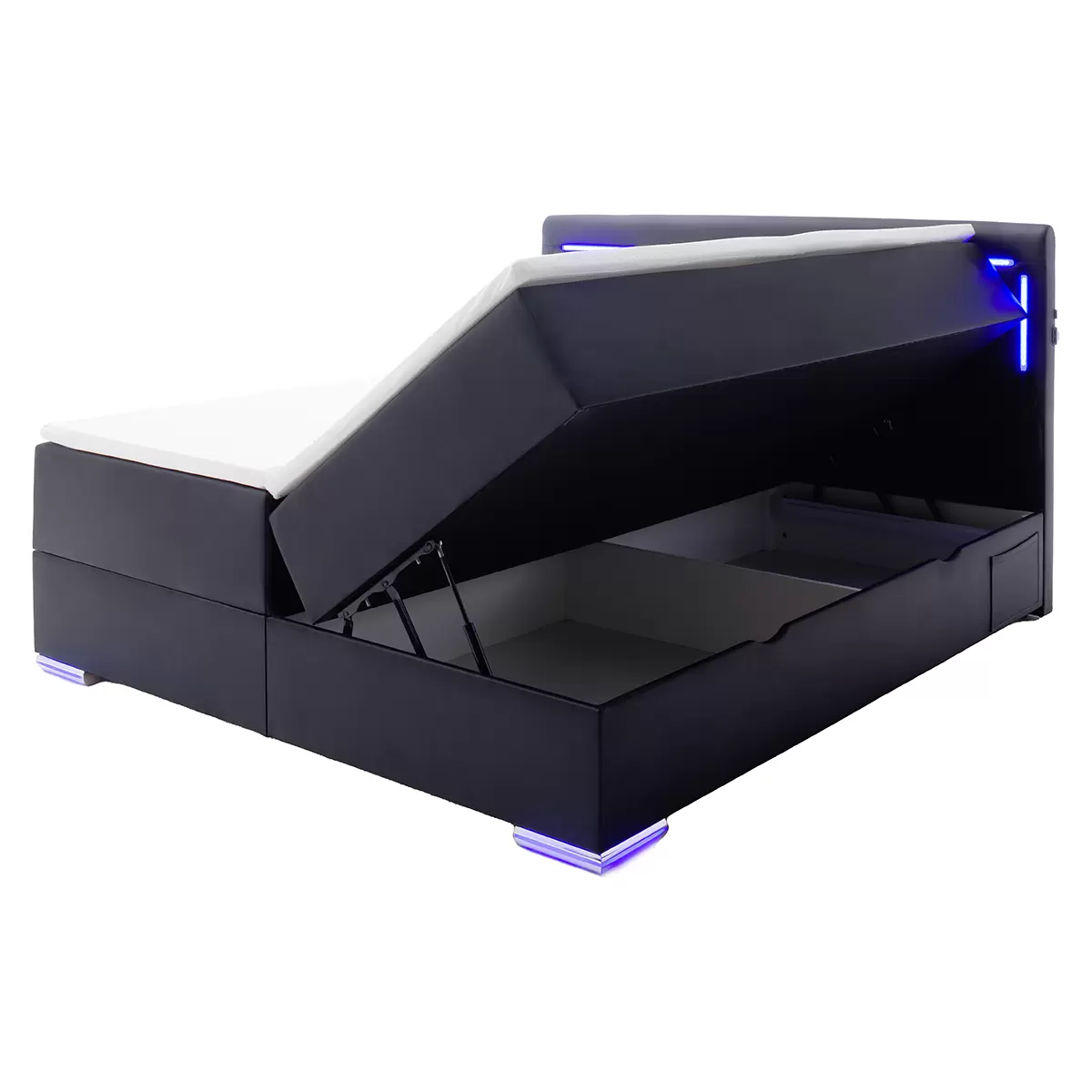 Boxspringbett Los Angeles 160x200 Schwarz