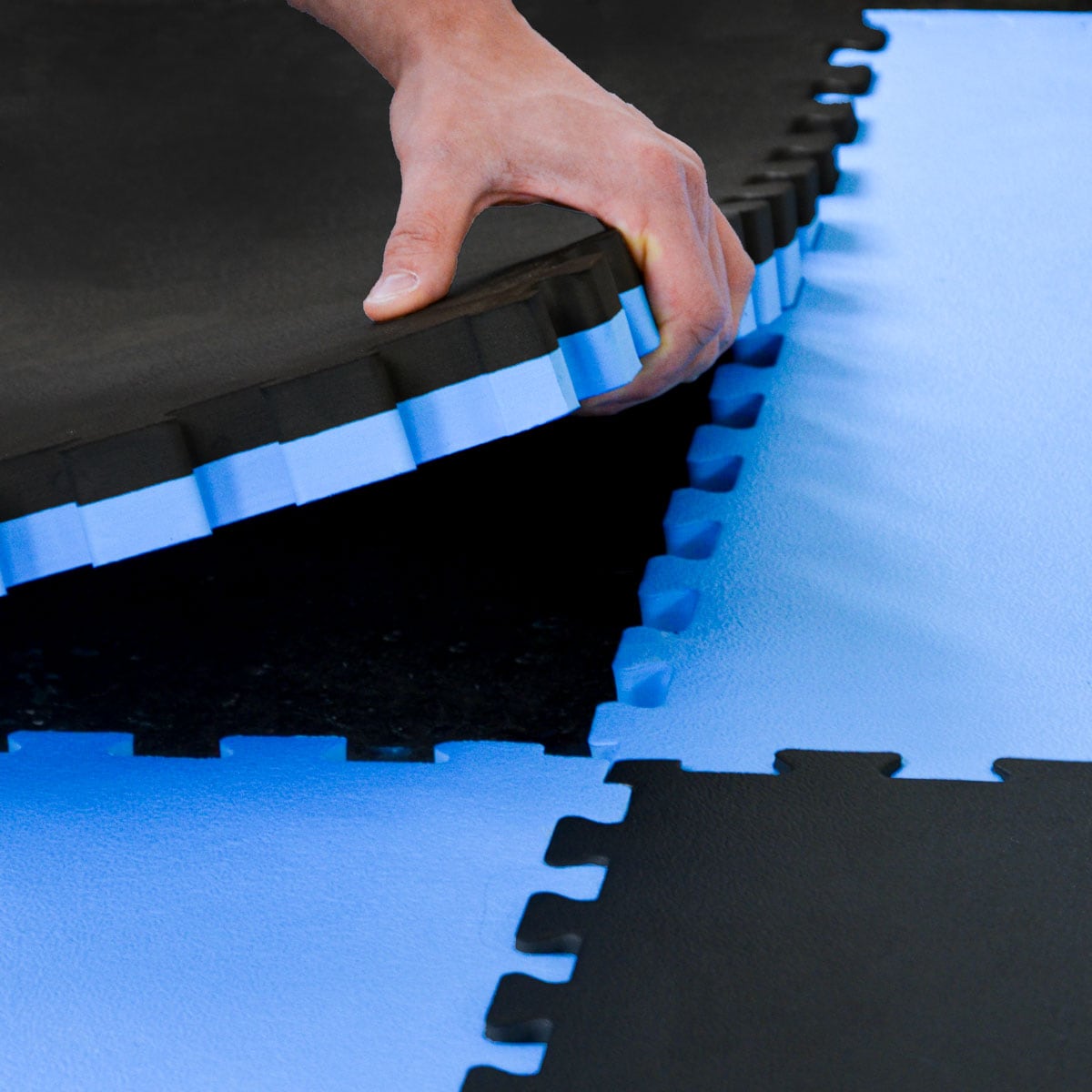 40mm Trainingsmatte mit Rand - 90x90cm Bodenschutz-Matte