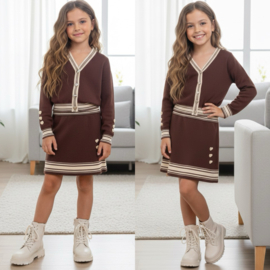 Sweetheart Button Knit Set