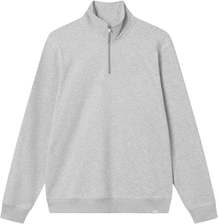 Les Deux Nørregaard Tonal Half-Zip Sweatshirt Grey melange