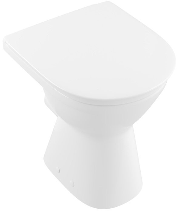 Villeroy & Boch ViCare randloos staand toilet CeramicPlus vlakspoel wit glans