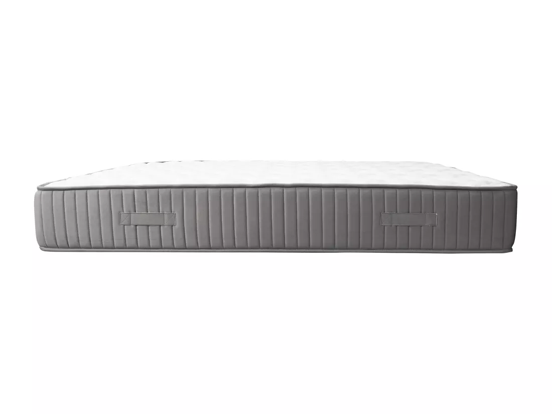 Ensemble 180 x 200 cm sommier coffre blanc + matelas mousse HR et accueil latex ép.30cm - MALINO de YSMÉE