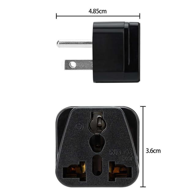 4x Stikkontaktadapter Rejsekonverter (type b)