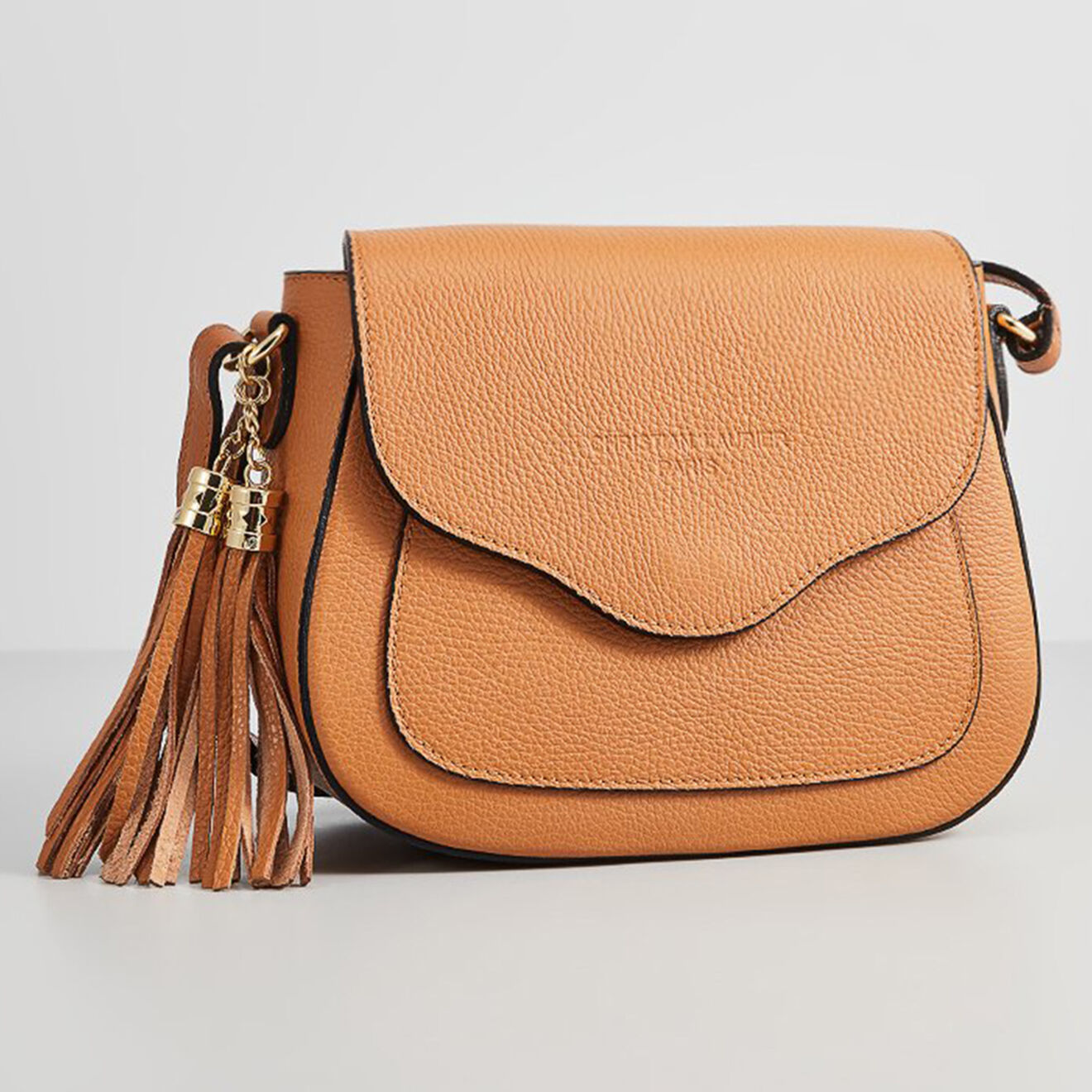 Christian Laurier Sac Bandoulière en Cuir Ina camel - 24x18x11 cm