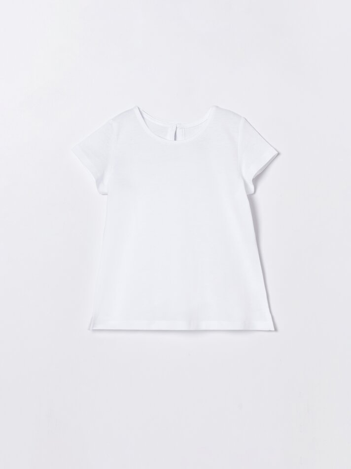 Pacote com 4 camisetas lisas de manga curta - Roxo Claro