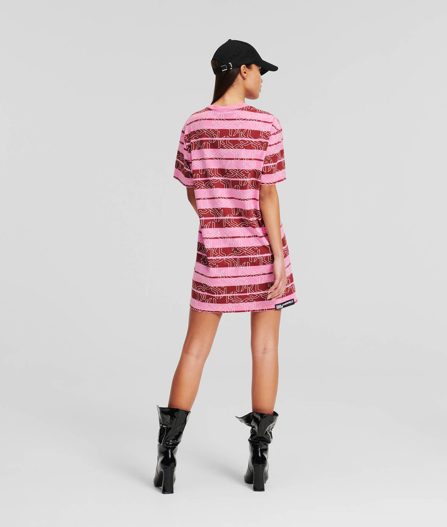ROBE T-SHIRT RAYÉE KLJ MONOGRAM