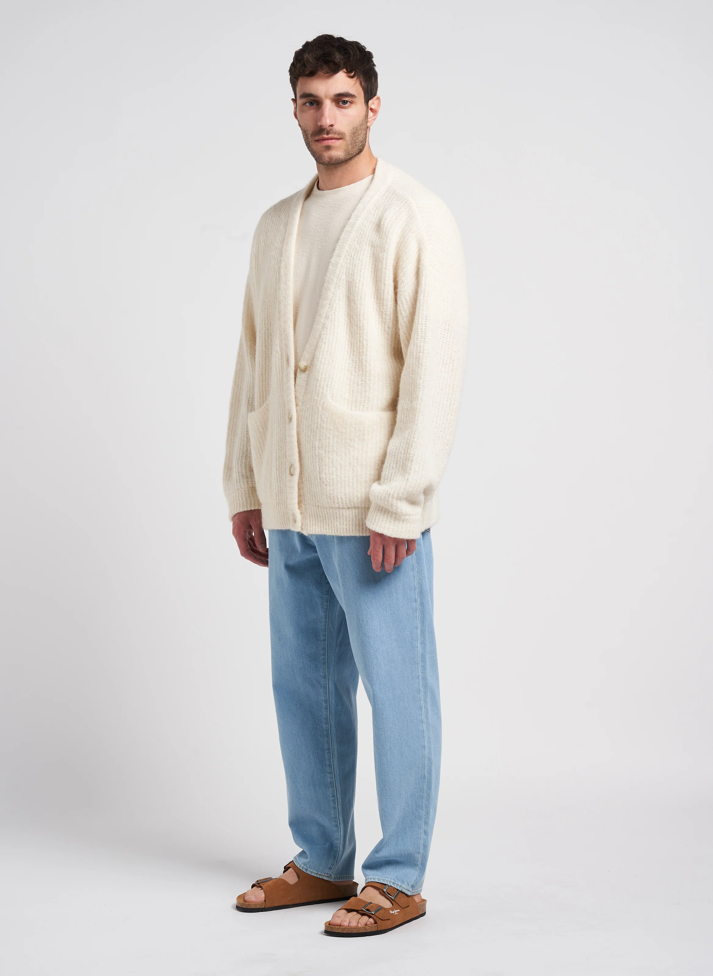 MIUDS - Tee-shirt ample col rond en coton bio | Beige