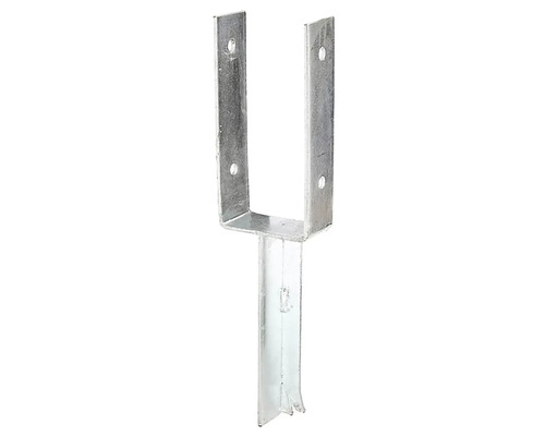 U-vormige paaldrager met betonanker, 91 x 200 x 200 mm, thermisch verzinkt, 1 stuk