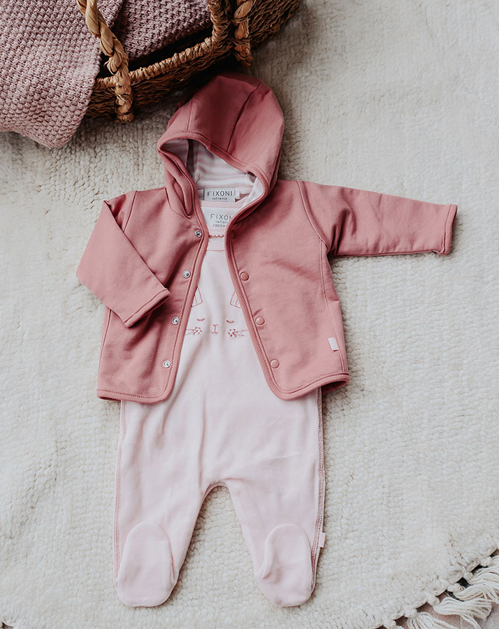 Nicki-Strampler SOFT VELOURS mit Body in hellrosa
