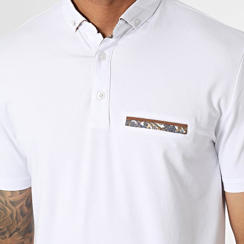 Polo Manches Courtes Blanc