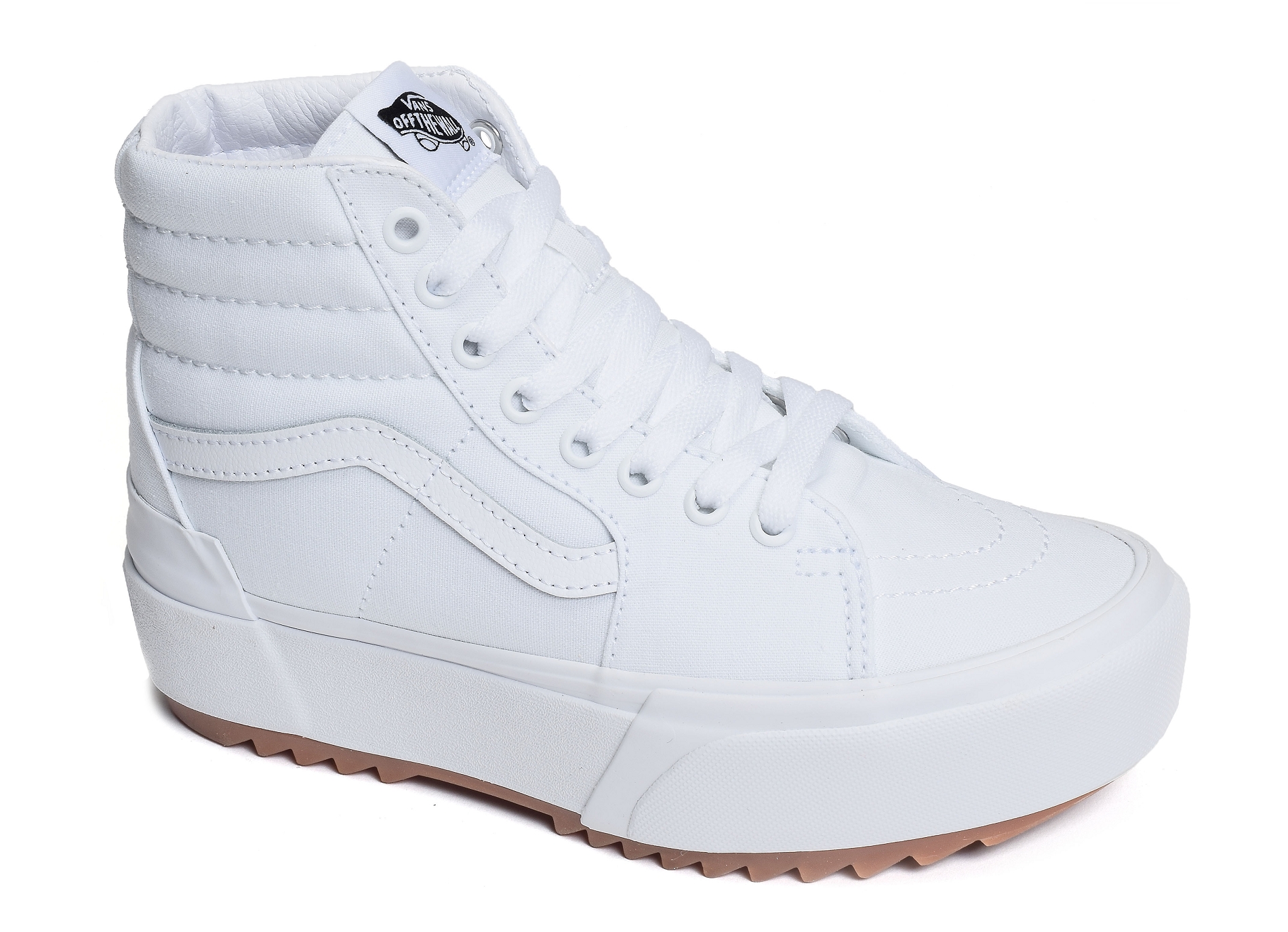 Ua sk8 hi stacked blanc