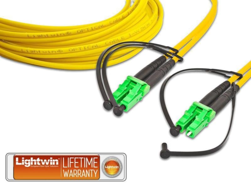 Lightwin LWL-Patchkabel Singlemode LC/APC – LC/APC, OS2, Du Singlemode LC/APC-LC/APC Duplex OS2 1 m
