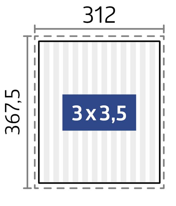 Biohort Pergola 3 x 3,5 zweifarbig, ca.