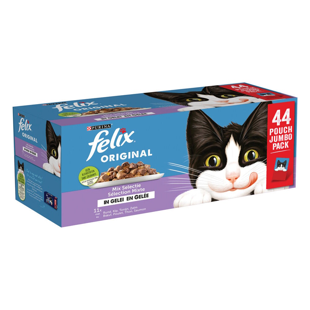 Felix Mixed Selection - Kattenvoer - 44x85 gram - 3740 Gram - vis, vlees