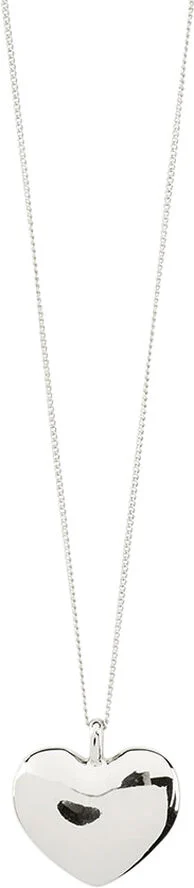 Pilgrim SOPHIA recycled heart pendant necklace silver-plated Sølv