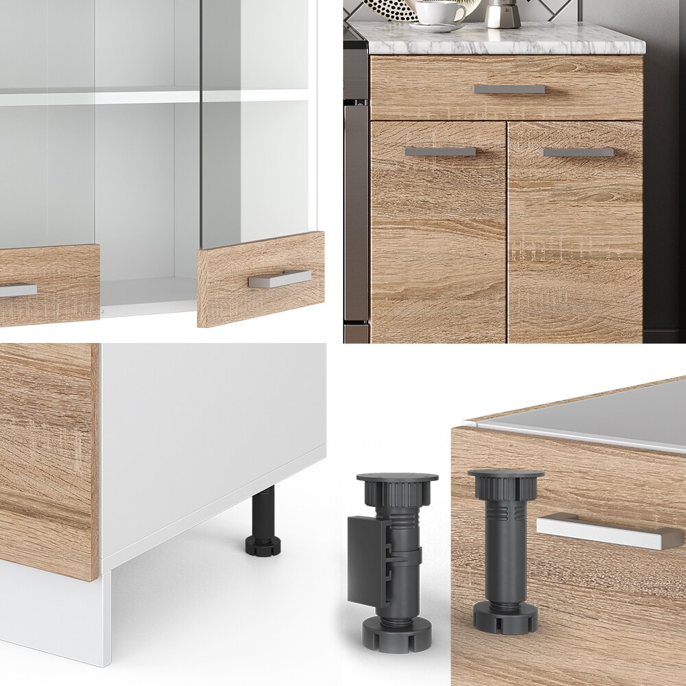 Vicco KÜCHE R-LINE 200CM KÜCHENZEILE KÜCHENBLOCK EINBAU Sonoma