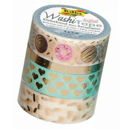 Folia Washi Tape, Hotfoil gold II, 4er Set