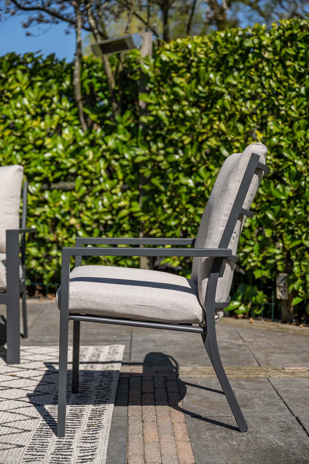 Garden Impressions Sergio Carbon Black tuinstoel - Set van 4