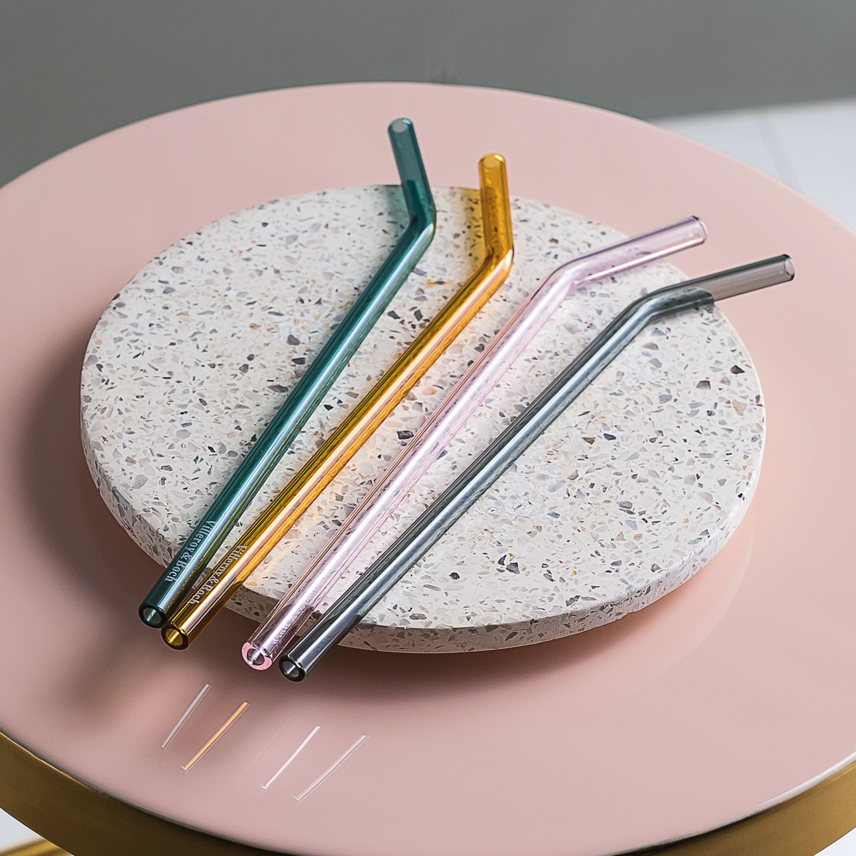 Artesano Glass straw Multi-colored, borosilicate glass