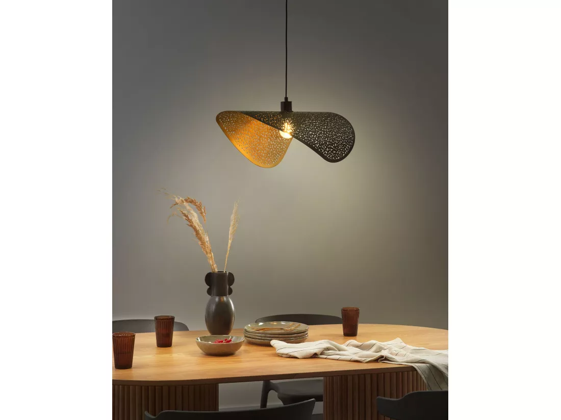 Lampe suspension MAHI Métal Noir
