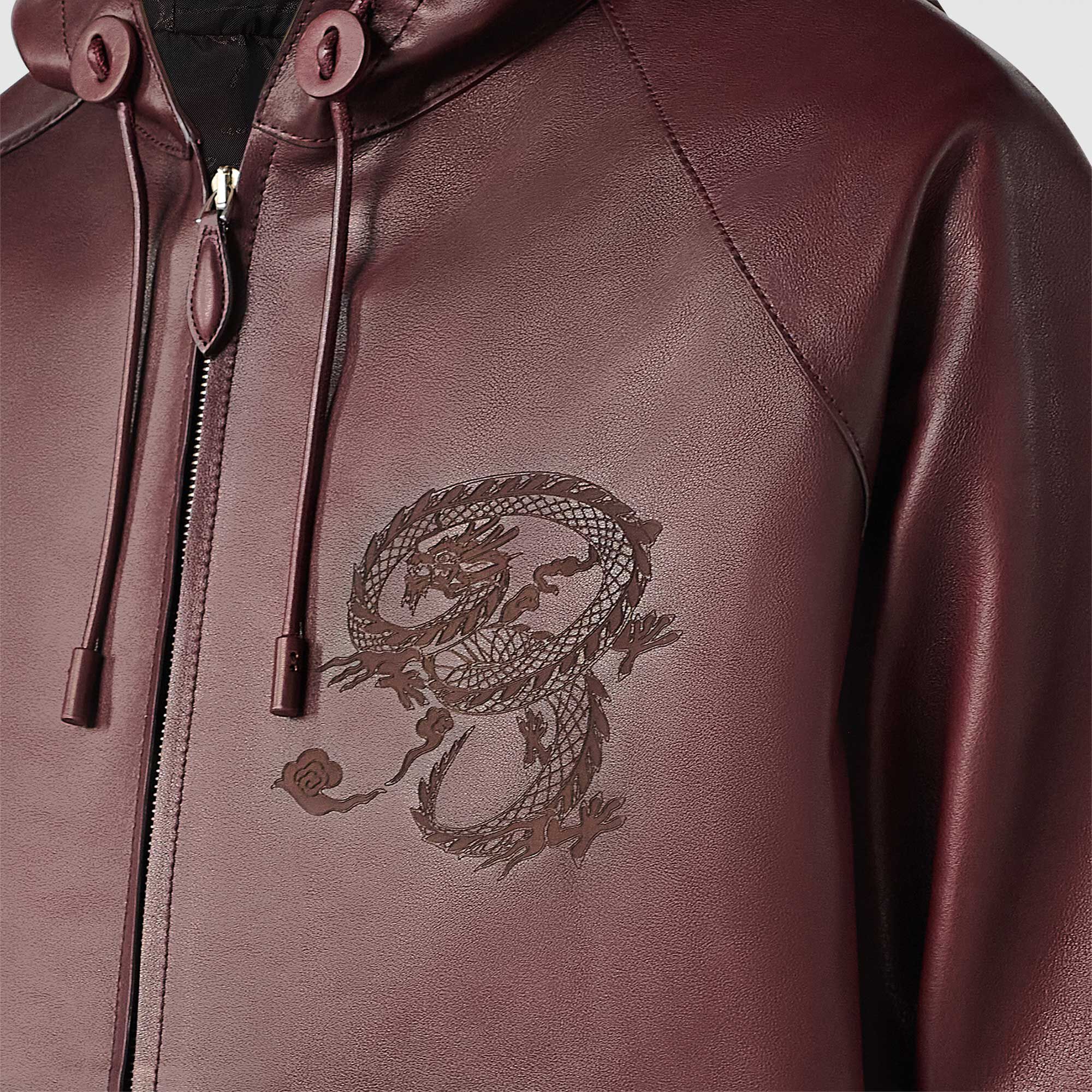 Hoodie En Cuir Patine