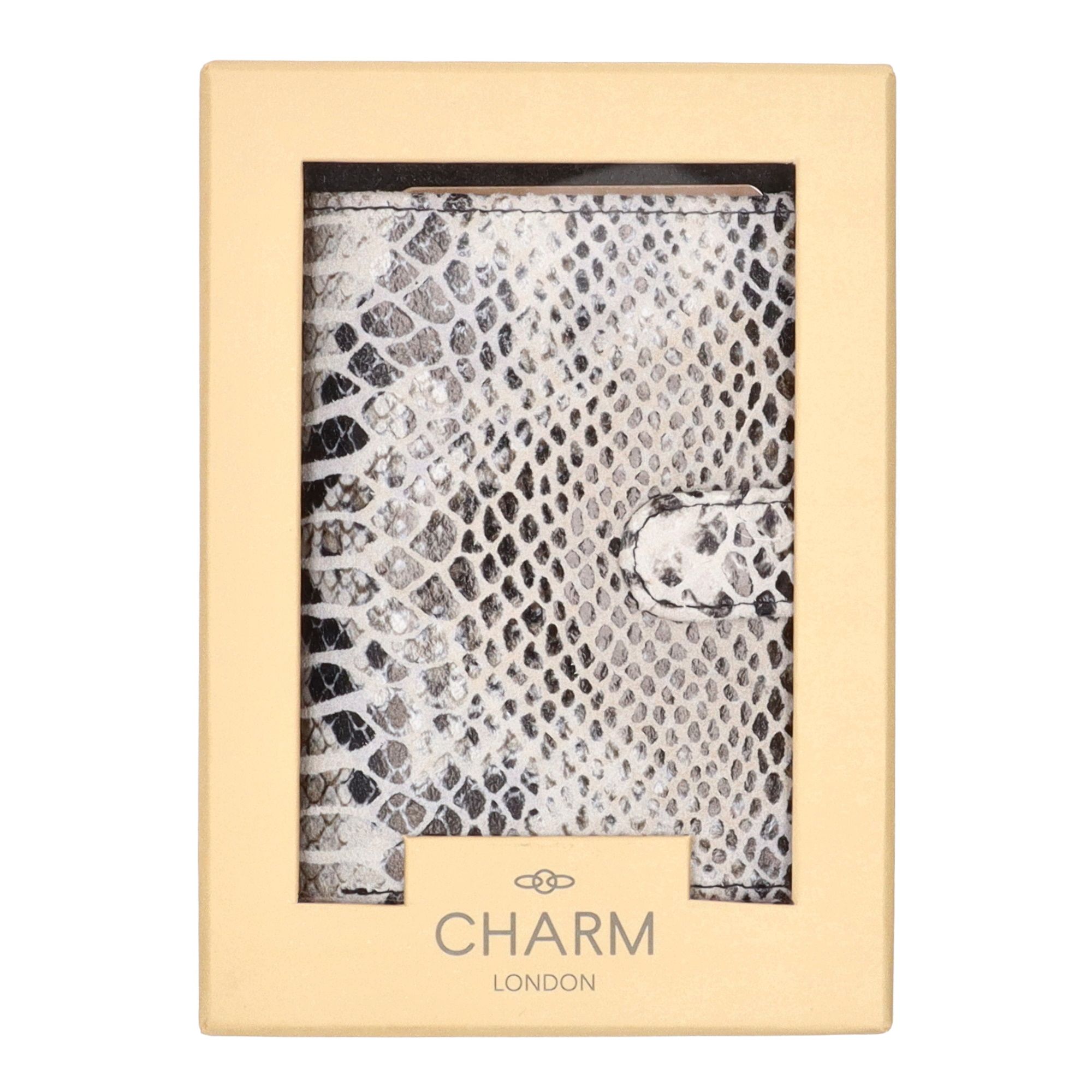 Charm London Riverside Creditcard Etui Zwart/ Wit Slang