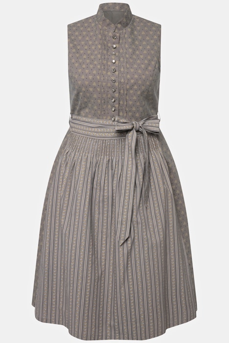 Dirndl, Biesen, Schmuckknöpfe, Stehkragen, ärmellos
