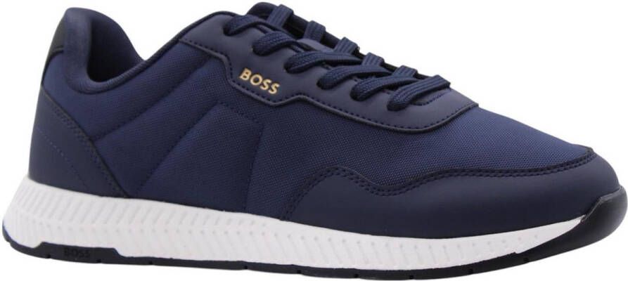Boss Lage Sneakers Titanium Runn Trainers Dark Blue