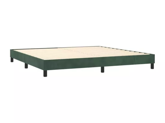 Sommier à lattes de lit Vert foncé 200x200 cm Velours