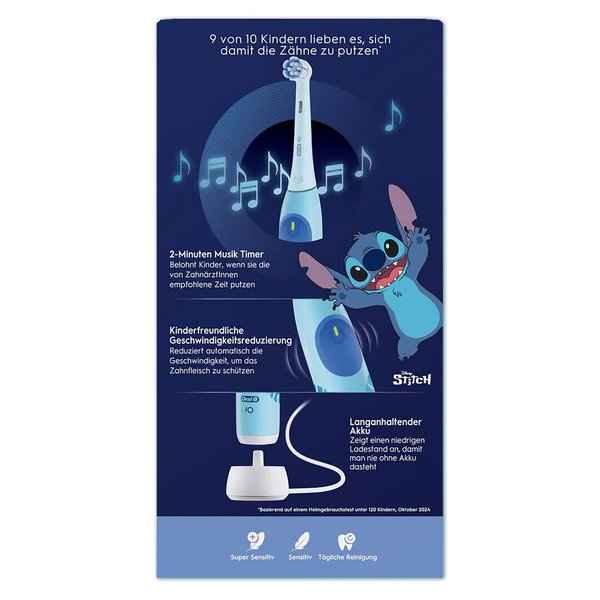 Oral-B iO Kids 6  Stitch Elektrische Zahnbürste