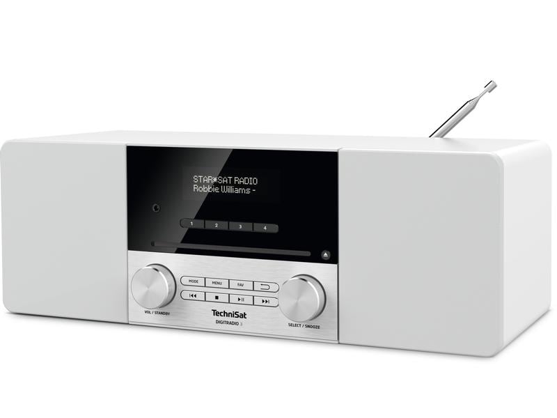 Technisat DigitRadio 3 Weiss DAB /UKW/CD-Stereoradio mit Bluetooth-Audiostreaming