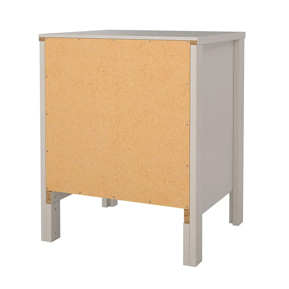 Hioshop Madrid nachtkastje 2 lades cashmere