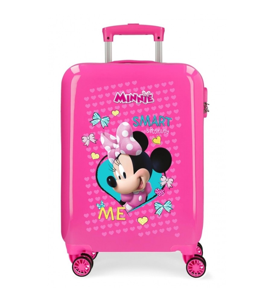 Mala de cabine rígida rosa Disney Minnie Happy Helpers