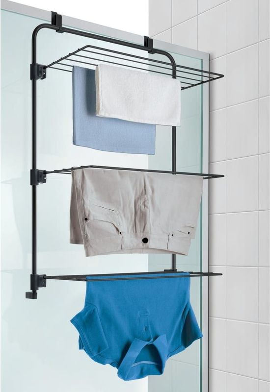 Tomado Metaltex Gale Droogrek - 11m Drooglengte - Voor Deur - Zwart