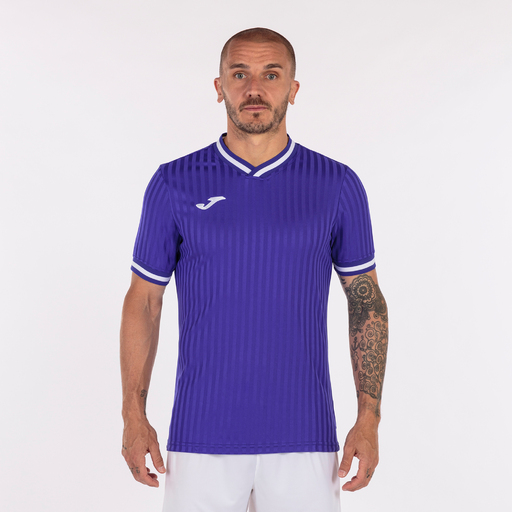 Camiseta Joma Toletum III de manga curta roxa