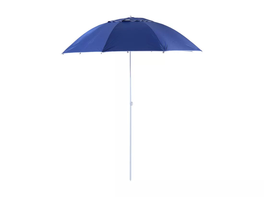 Parasol abri solaire contemporain protection UPF 50+ sac transport fourni bleu marine