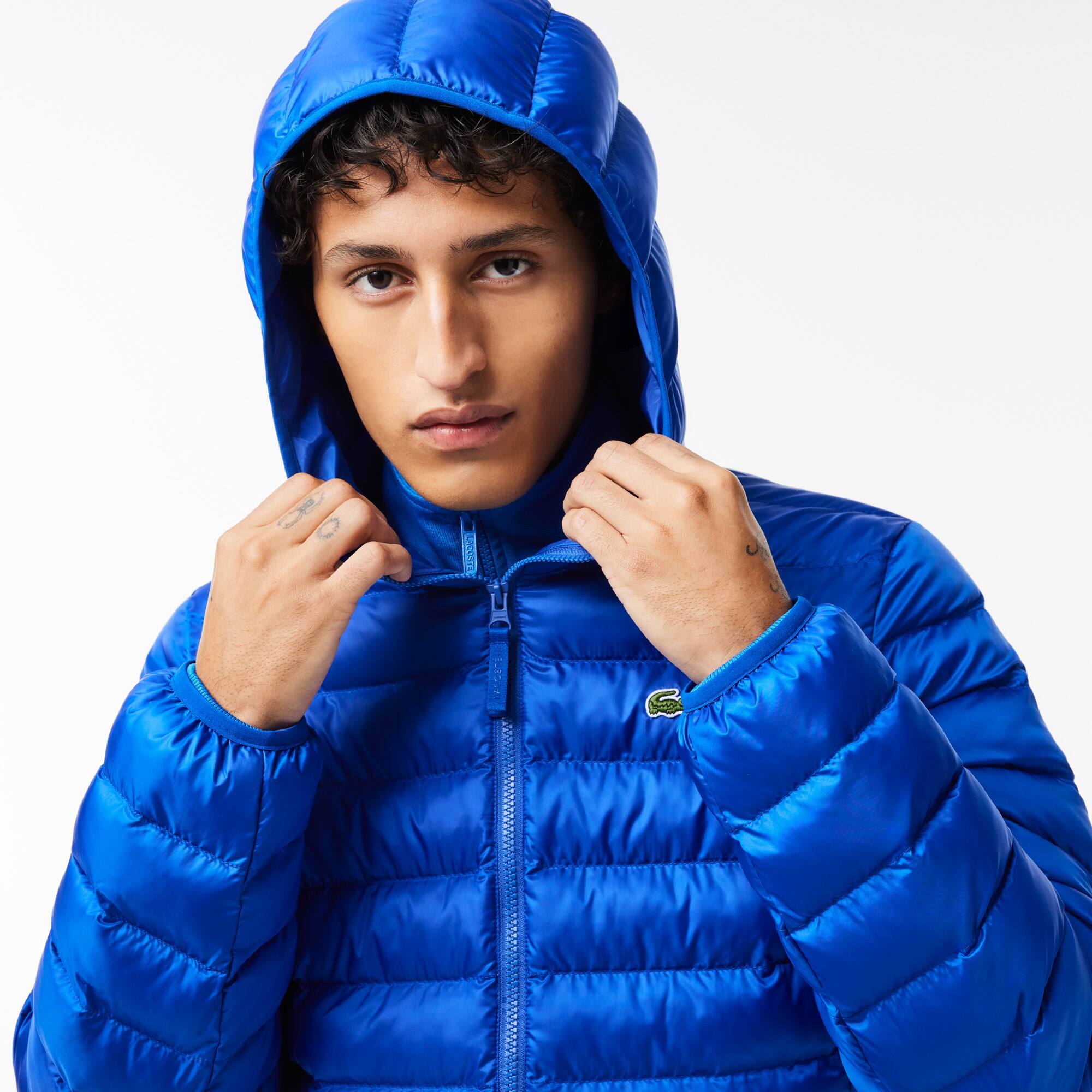 Herren LACOSTE Steppjacke mit Kapuze Jacken & Mäntel - Blau - Lacoste - Herren