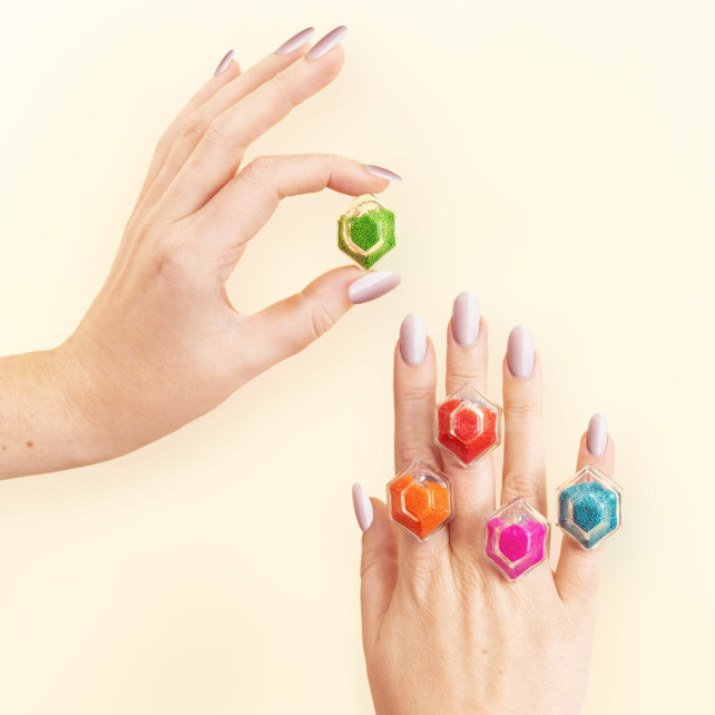Bague en verre soufflé - Energie Medium Billes