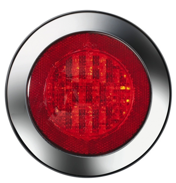 12-V-LED-Nebelschlussleuchte mit Rückstrahler - 4 W - Rot