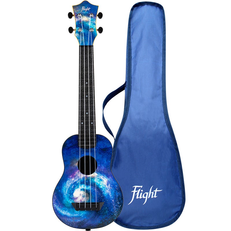 Flight Travel Series TUSL40 Space sopraan ukelele met concert scale hals inclusief gigbag