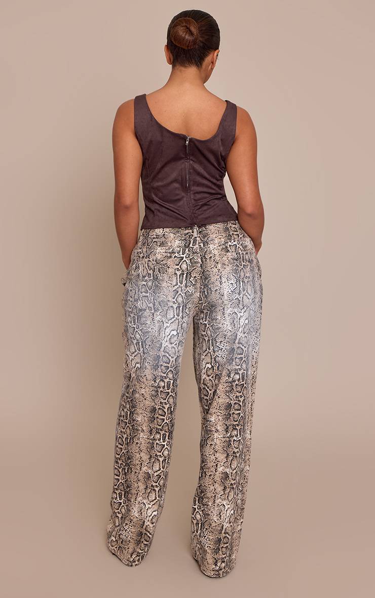 Snake Print Jean Large En Denim Shape