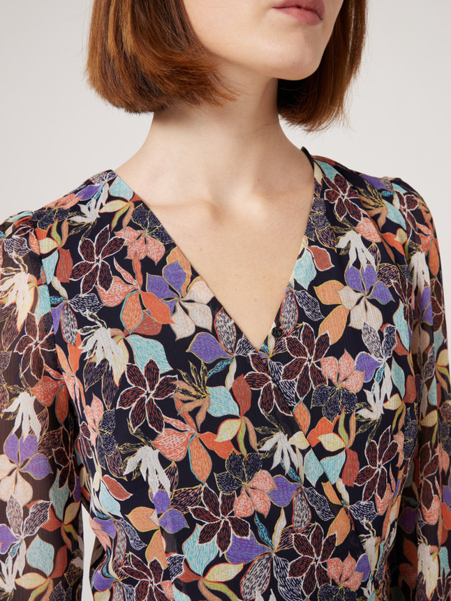 Robe courte imprimé floral