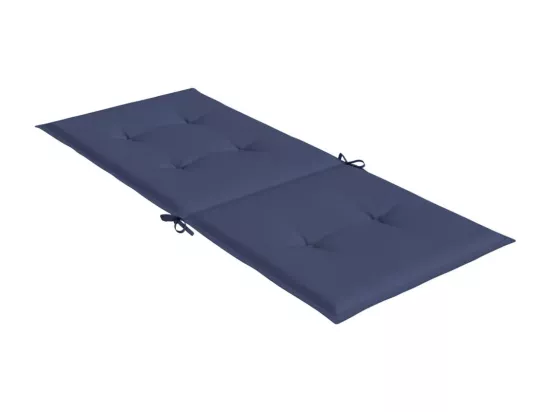Coussins de chaise à dossier haut lot de 4 bleu marine tissu