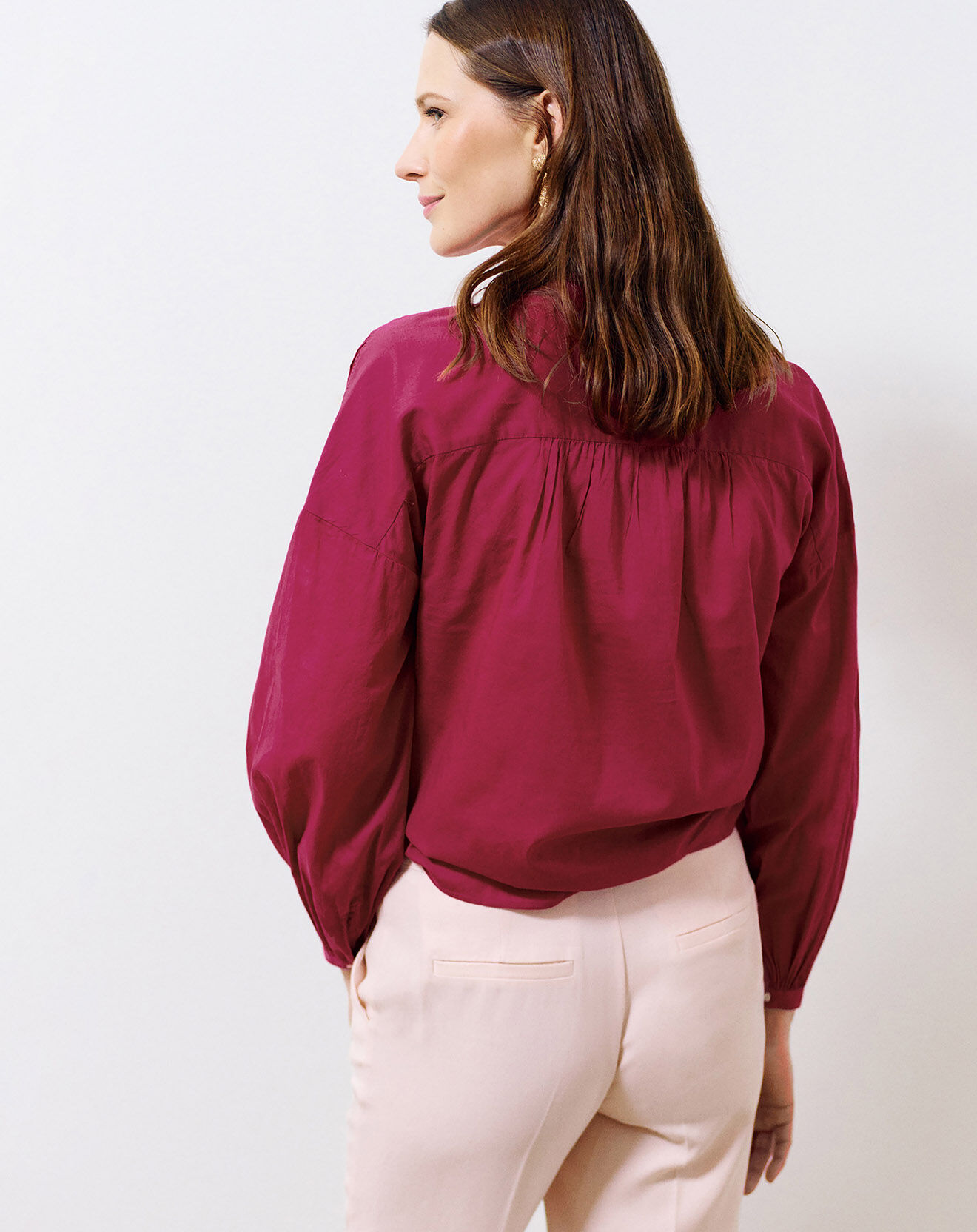 Caroll Chemise en Popeline Clarisse groseille