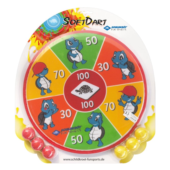 Schildkröt - Soft Darts Set - 2 x 3 Bälle und Dartscheibe