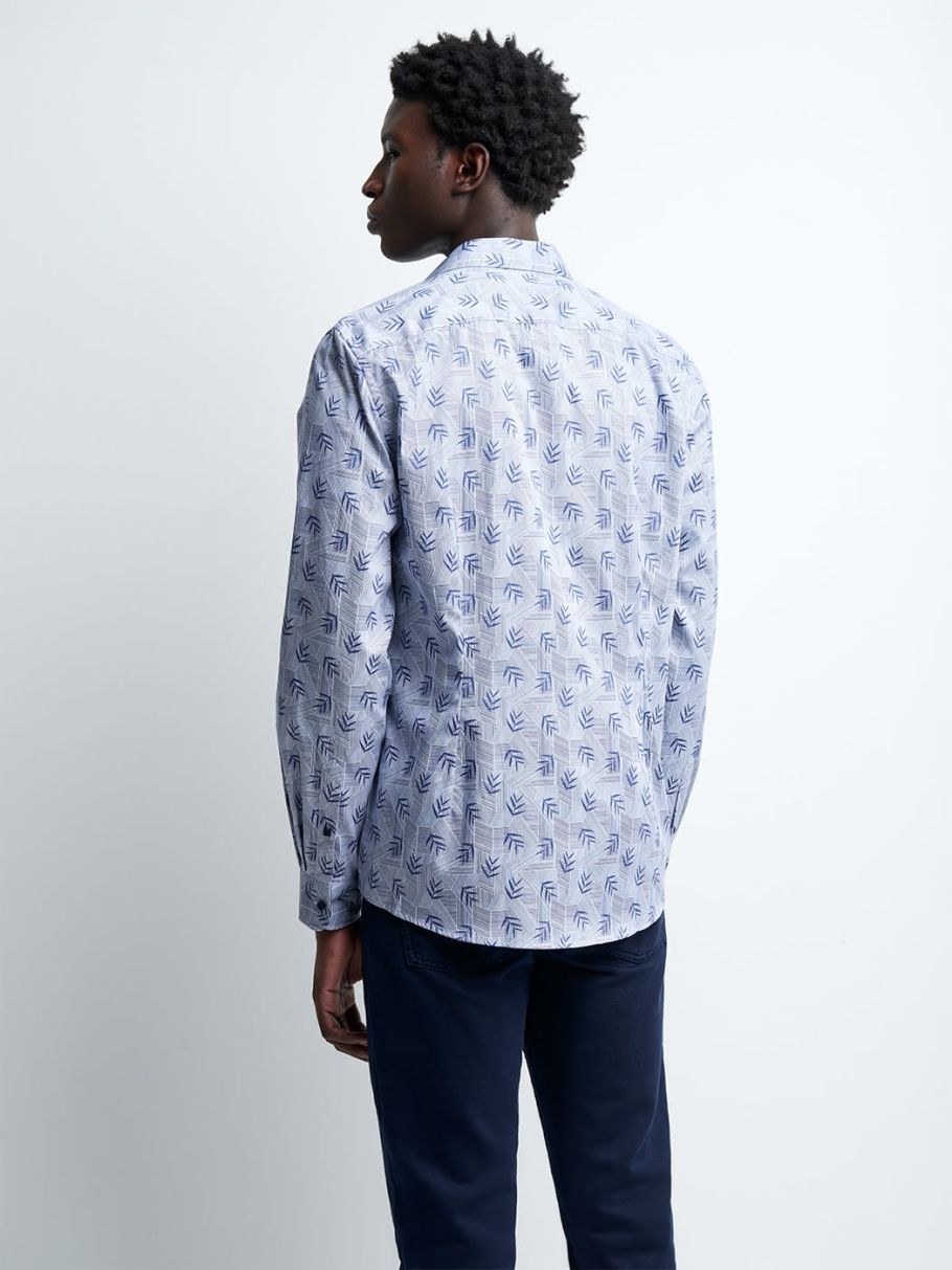 Chemise slim en satin végétale