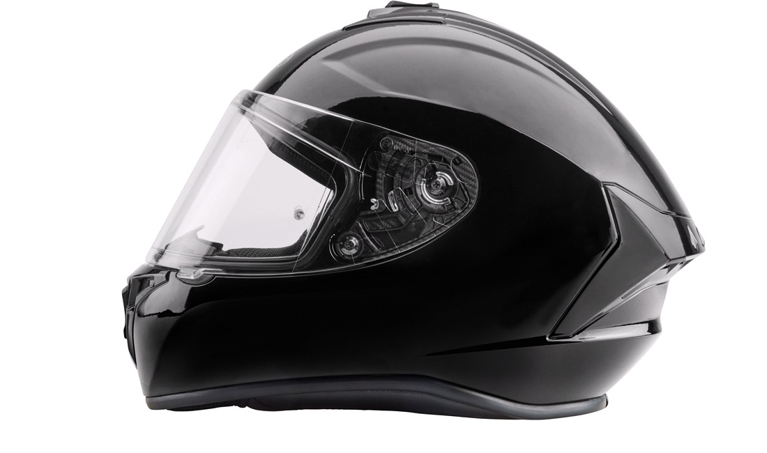Styrthjelm NEX Racing fullface blanksort str. S