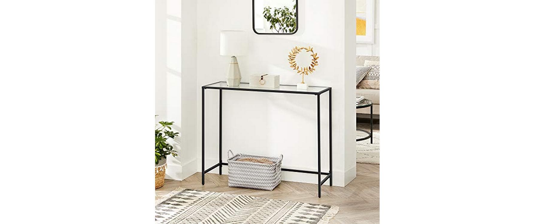 Konsolentisch 100 x 35 x 80 cm, SchwarzSideboard