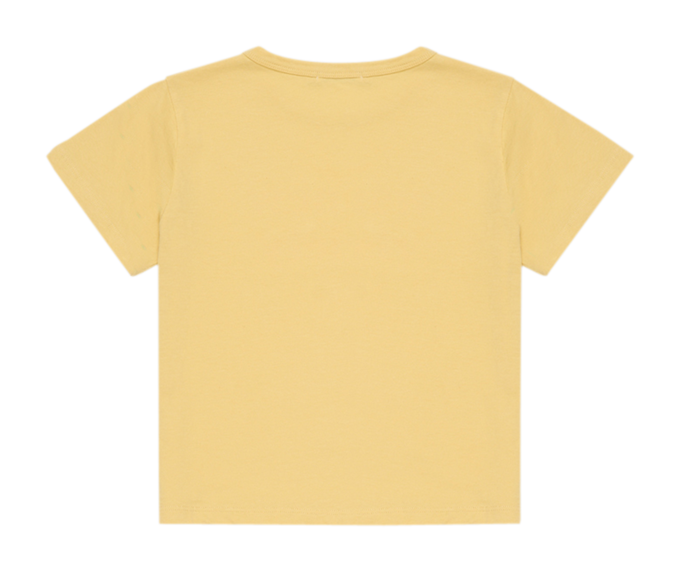 LOGO PRINT - Tee-shirt droit col rond en coton sérigraphié| Jaune